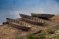 Abandon row boats. Royalty Free Stock Photo