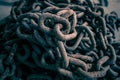 Abandon Rust chain no anchor, shipping industrial Royalty Free Stock Photo