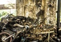 Abandon rusty motor cycle waste photo taken in jakarta indonesia
