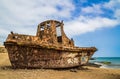 Abandon Ship On The beach Royalty Free Stock Photo