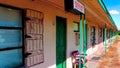 Abandonded Old Motel single row on the side of a busy road Royalty Free Stock Photo