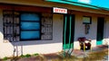 Abandonded Old Motel single row on the side of a busy road Royalty Free Stock Photo