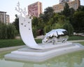 Hippopotamus Begi statue Tbilisi Georgia