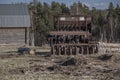 Abandoned agricultural machinery.