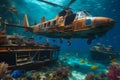 abandoned aircraft enrich a distinctive underwater landscape