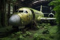 abandoned aircraft with nature taking over