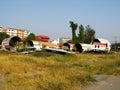 Abandoned aircraft wreckage in Bangkok. Thailand