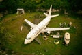 Abandoned Airplane , old crashed plane