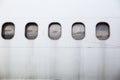 Abandoned airplane window Royalty Free Stock Photo