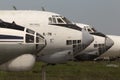 Abandoned airplanes in an aircraft graveyard Royalty Free Stock Photo