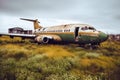 Abandoned Airport in Disrepair with Overgrown Grass and Crumbling Buildings. Generative AI