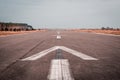 Abandoned airport runway in Nida city. Lithuania