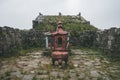 Abandoned altar complex with incense burners on Wugong Mountain in Jiangxi, China Royalty Free Stock Photo