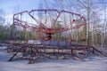 Abandoned amusement park in Pripyat, in Chernobyl Exclusion Zone, Ukraine Royalty Free Stock Photo