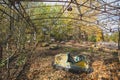 Abandoned amusement park in Pripyat ghost town, Chernobyl. Royalty Free Stock Photo