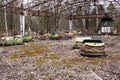 Abandoned amusement park in Pripyat ghost town, Chernobyl Royalty Free Stock Photo