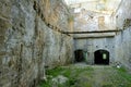 Abandoned ancient courtyard building with no people Royalty Free Stock Photo