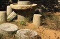 Abandoned ancient millstone