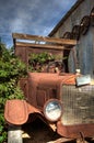 Abandoned antique car in the California Desert country Royalty Free Stock Photo