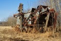 Abandoned antique thresher