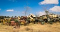 Abandoned Army Tanks on the Tank Graveyard in Asmara