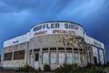 Abandoned Auto Shop on Historic Route 66 in Holbrook, Arizona US