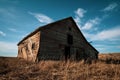 Abandoned barn in the Albertan Badlands