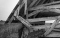 Abandoned Barn, Black and White Image