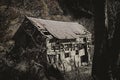 Abandoned Barn in Sepia Tone