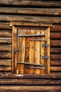 Abandoned barn vintage wooden door. Old photo of rustic house entrance Royalty Free Stock Photo