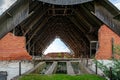 Abandoned Barn. Weathered and worn red barn on an abandoned farm. Royalty Free Stock Photo