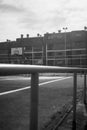 Abandoned basketball court from communist era Royalty Free Stock Photo