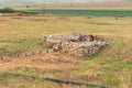 Abandoned  battle trenches after the Yom Kippur War near Mehola village in the Palestinian territory in Israel Royalty Free Stock Photo