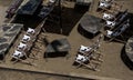 Abandoned Beach Bar With Empty Deck Chairs During Corona Crisis Royalty Free Stock Photo