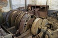 Abandoned big pulley mine. Royalty Free Stock Photo