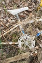 Abandoned Bike as Everyday Pollution Royalty Free Stock Photo