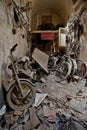 Abandoned bikes shop in market in Yazd, Iran