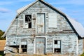 Abandoned Blue Wooden Barn, Farm