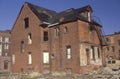 Abandoned brick house