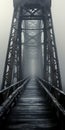 Abandoned Bridge In The Fog: A Cold And Detached Midwest Gothic Adventure