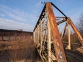 Abandoned bridge to the old factory