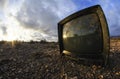 Abandoned Broken Television