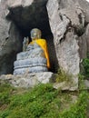 An abandoned Buddhist pagoda in the small Chinese city of Hunchun.