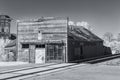 Abandoned Building in Alviso, California in Black and White