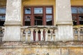 abandoned building with broken windows Royalty Free Stock Photo