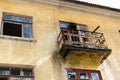 abandoned building with broken windows Royalty Free Stock Photo