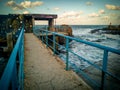 Abandoned building on the coast of black sea Royalty Free Stock Photo