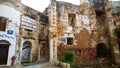 An abandoned building in the center of Chania with modern graffiti on it