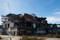 Abandoned building destroyed by an earthquake Royalty Free Stock Photo