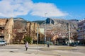 Abandoned building, detroyed during Bosnian War at Bulevar Street in Mostar city, Bosnia and Herzegovina